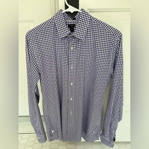 Boys purple gingham button down